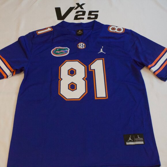 NEW Men's Florida Gators Aaron Hernandez Blue Throwback Jersey Size Large - Picture 1 of 7